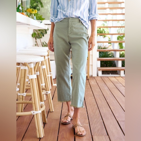 Frank & Eileen Kinsale Pants Green Size 10 - Picture 1 of 7